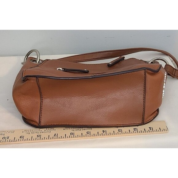 Tignanello Leather Crossbody Shoulder Strap Bag Brown Logo Charm Purse Capsule - Picture 13 of 16